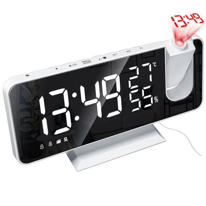 Fm Radio, Led Digital Smart Alarm Clock, Electronic Watch, Table Clock, Usb Alarm Clock With Projection Time, Snooze